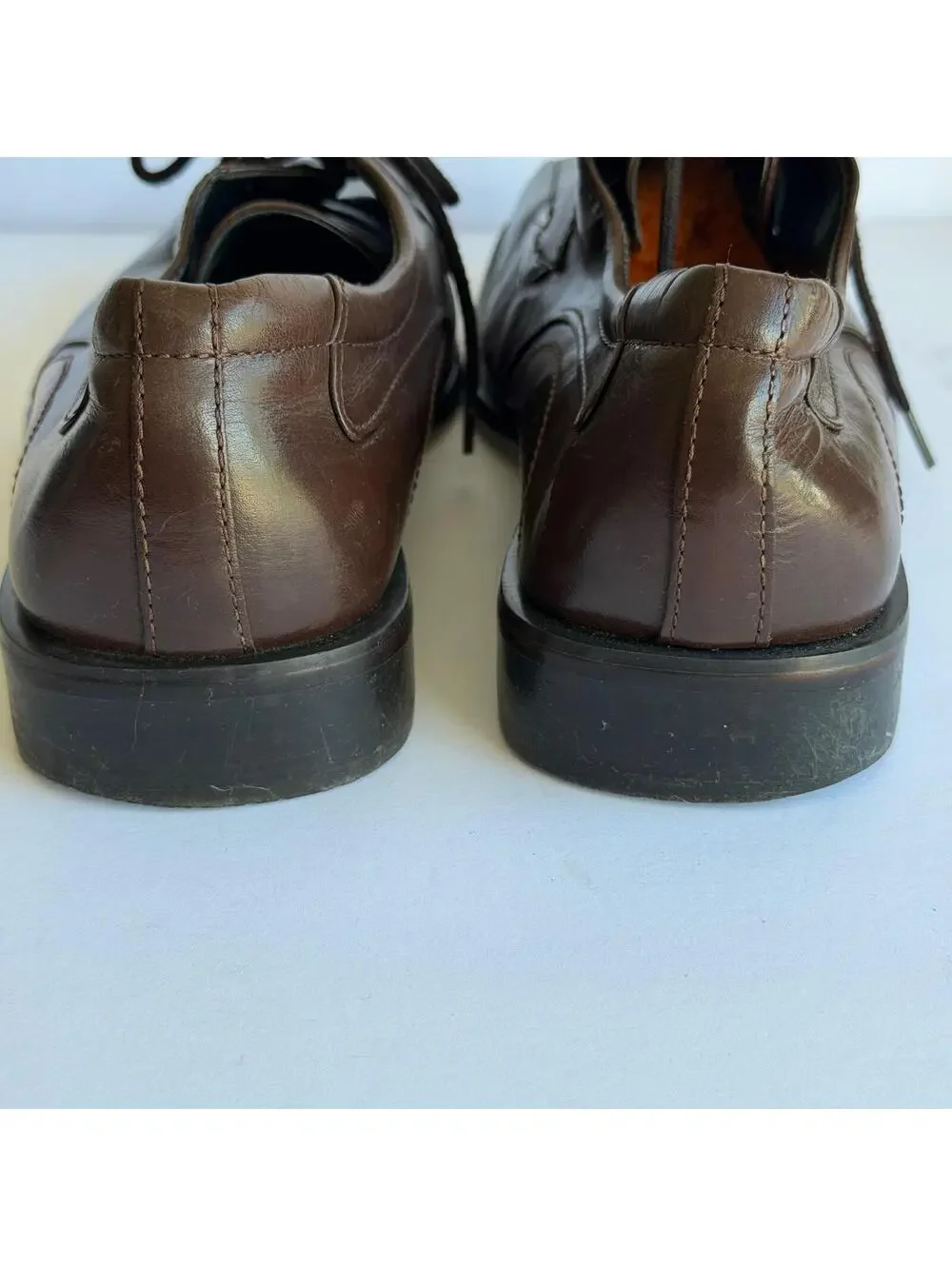 Giorgio Brutini Men's Brown Leather Square‎ Toe Lace-Up Dress Shoes Size 9M